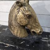 Bronze horse head, mid-20th century