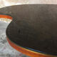 Coffee table bean shiny black glass top wood feet