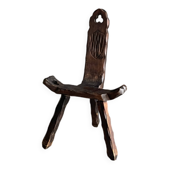 Chaise tripode brutaliste