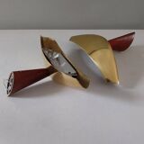 Applique halogène Josep Lluscà pour Arteluce  "Servul" en laiton et bois