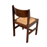 Mulched chairs in vintage solid elm 1960