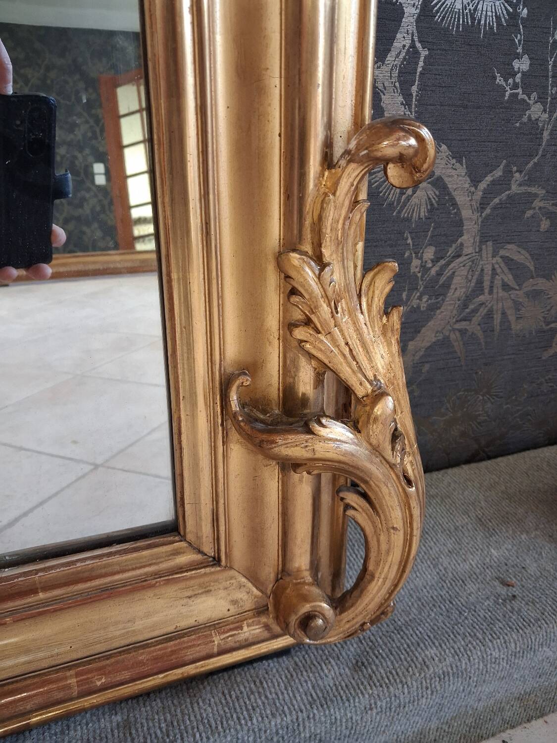 19th century Parecloses mirror 167 x 99