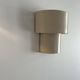 Pair of vintage modernist wall lights, white lacquered metal, Sweden 1970