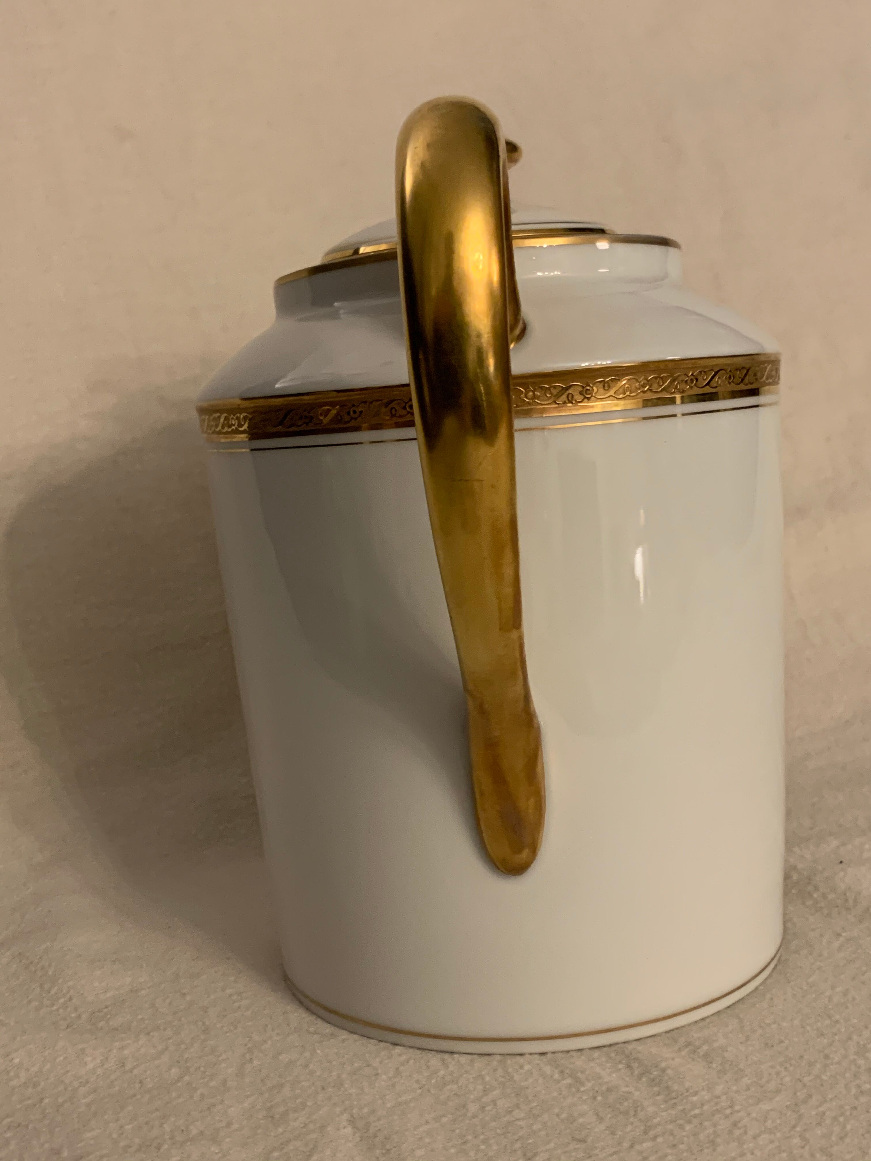 Pourer, teapot or coffee maker, and milk pot Jammet Seignolles Limoges