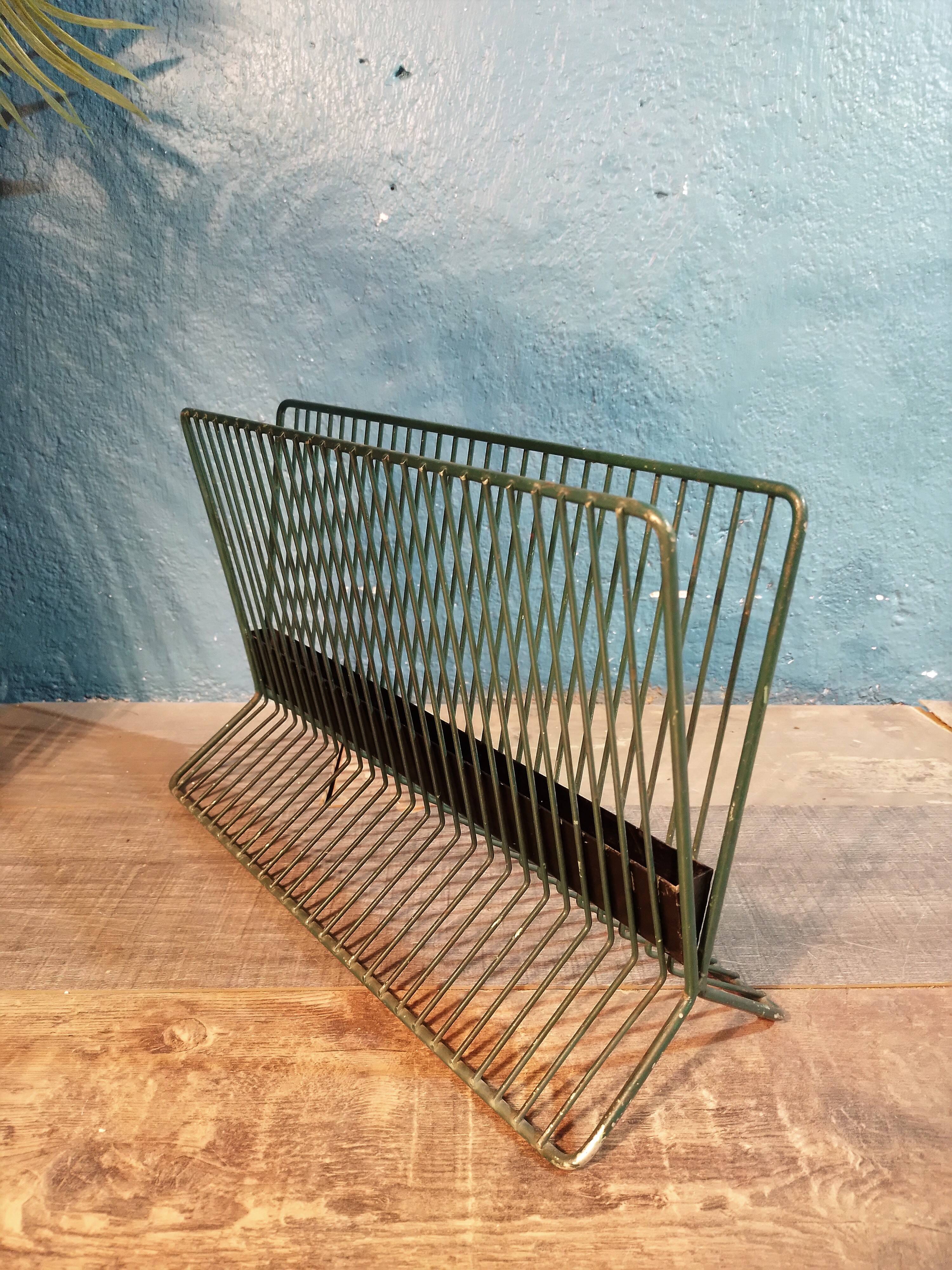 1950s metal magazine rack