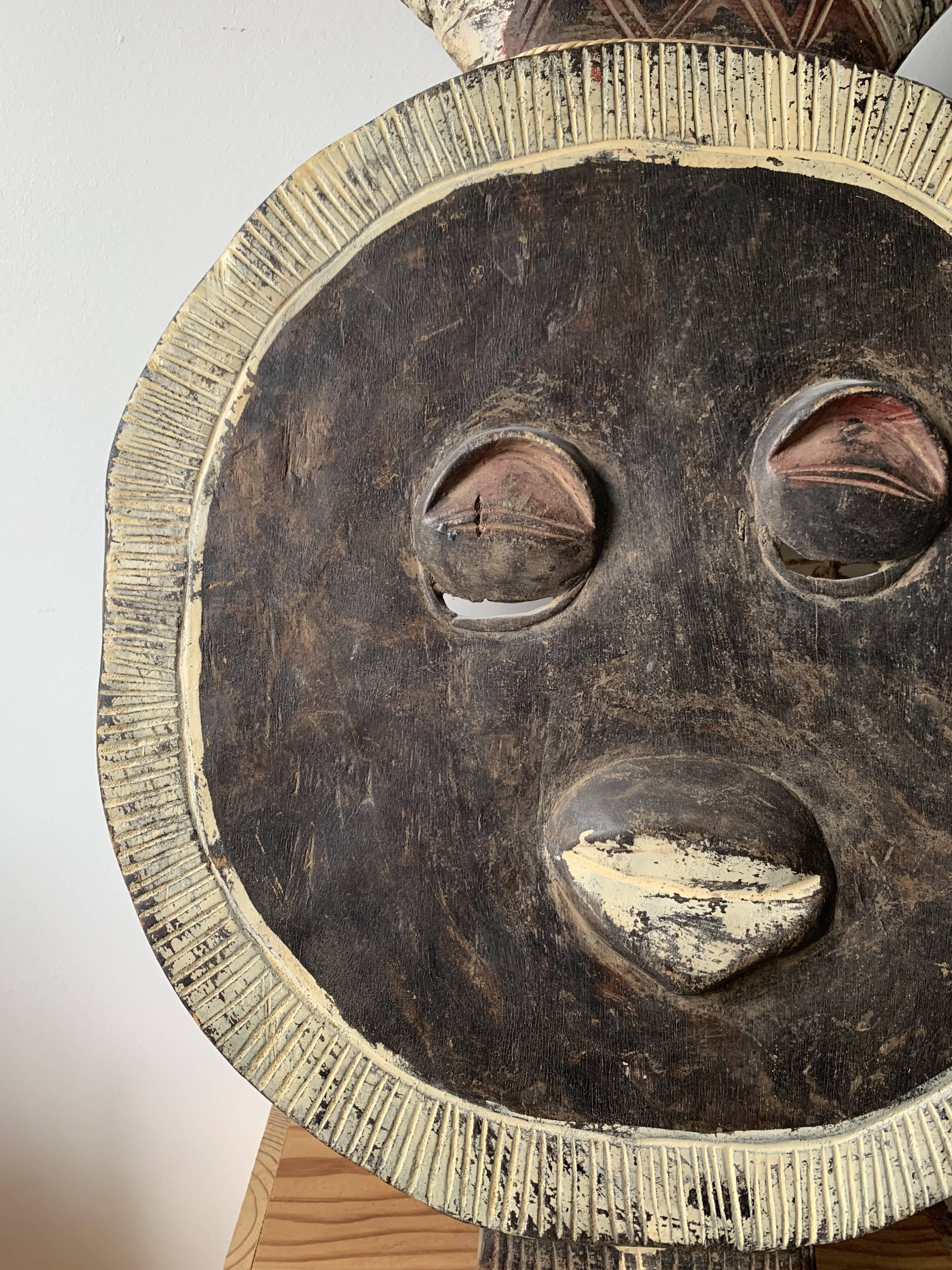 Large Antique Vintage Tribal African Mask