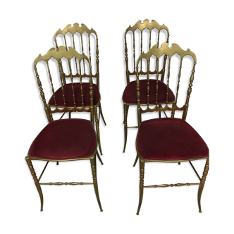 Lot of 4 chiavarini chairs