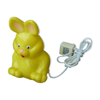 Yellow rabbit table lamp, vintage design 1980s