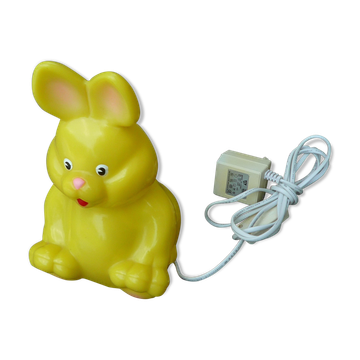 Yellow rabbit table lamp, vintage design 1980s