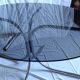 Vintage smoked glass Space Age dining table