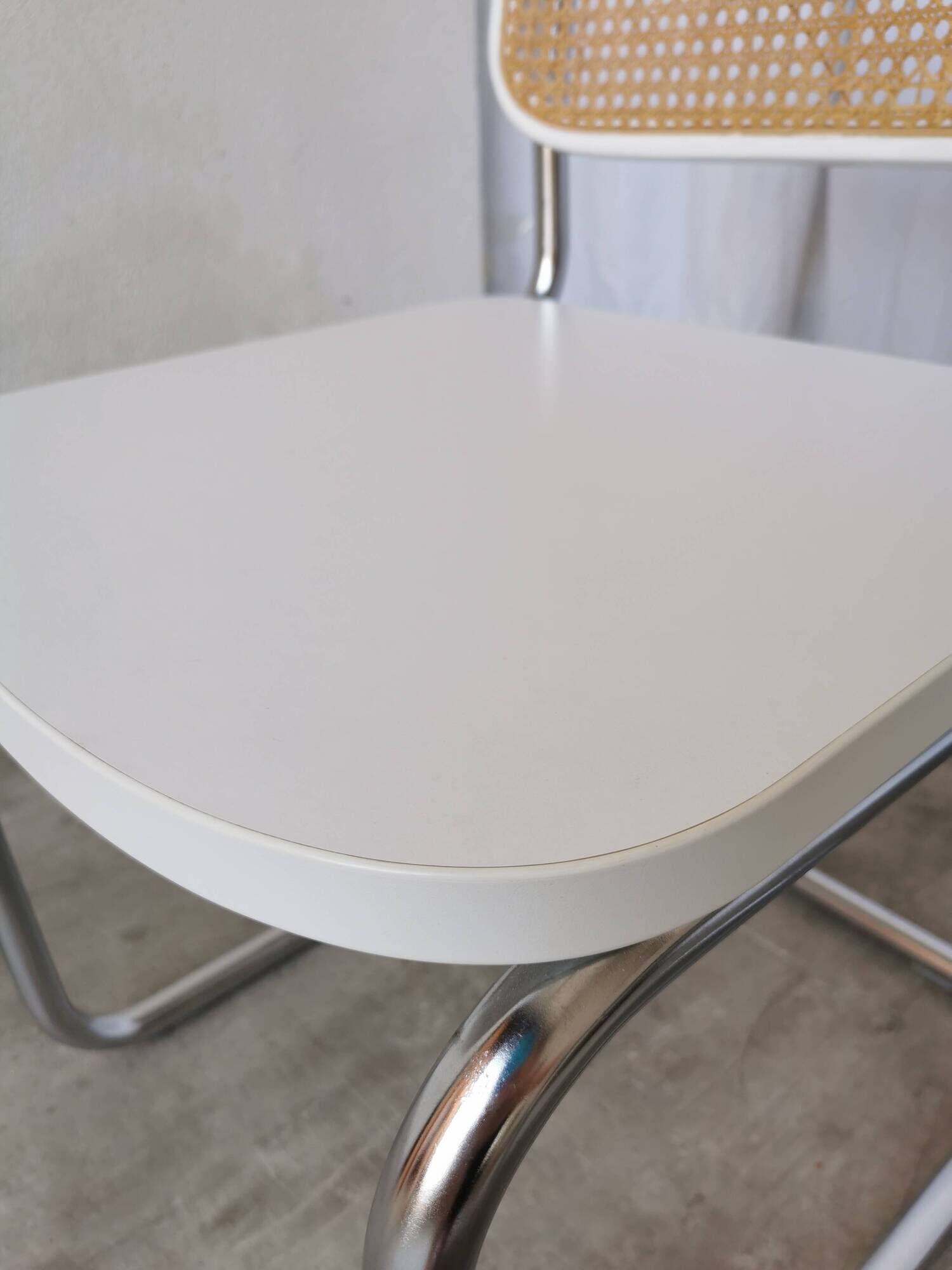 Set of 2 Vintage Cesca Chairs: Marcel Breuer Chrome & Cane, 1970s Mid-Centu