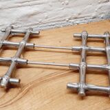 Bamboo silver metal trivety