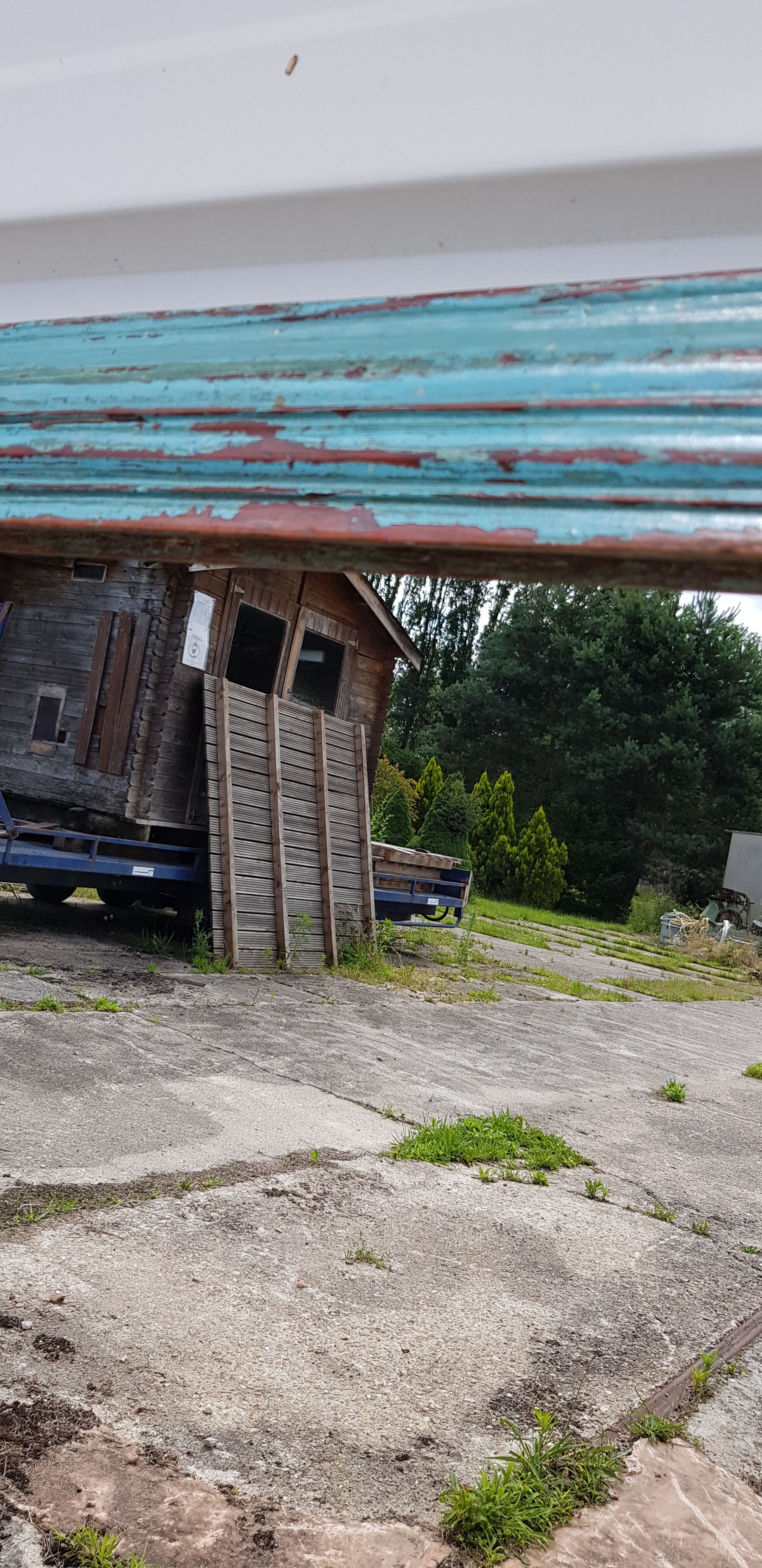 Ancient Burmese teak mirror