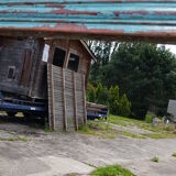 Ancient Burmese teak mirror