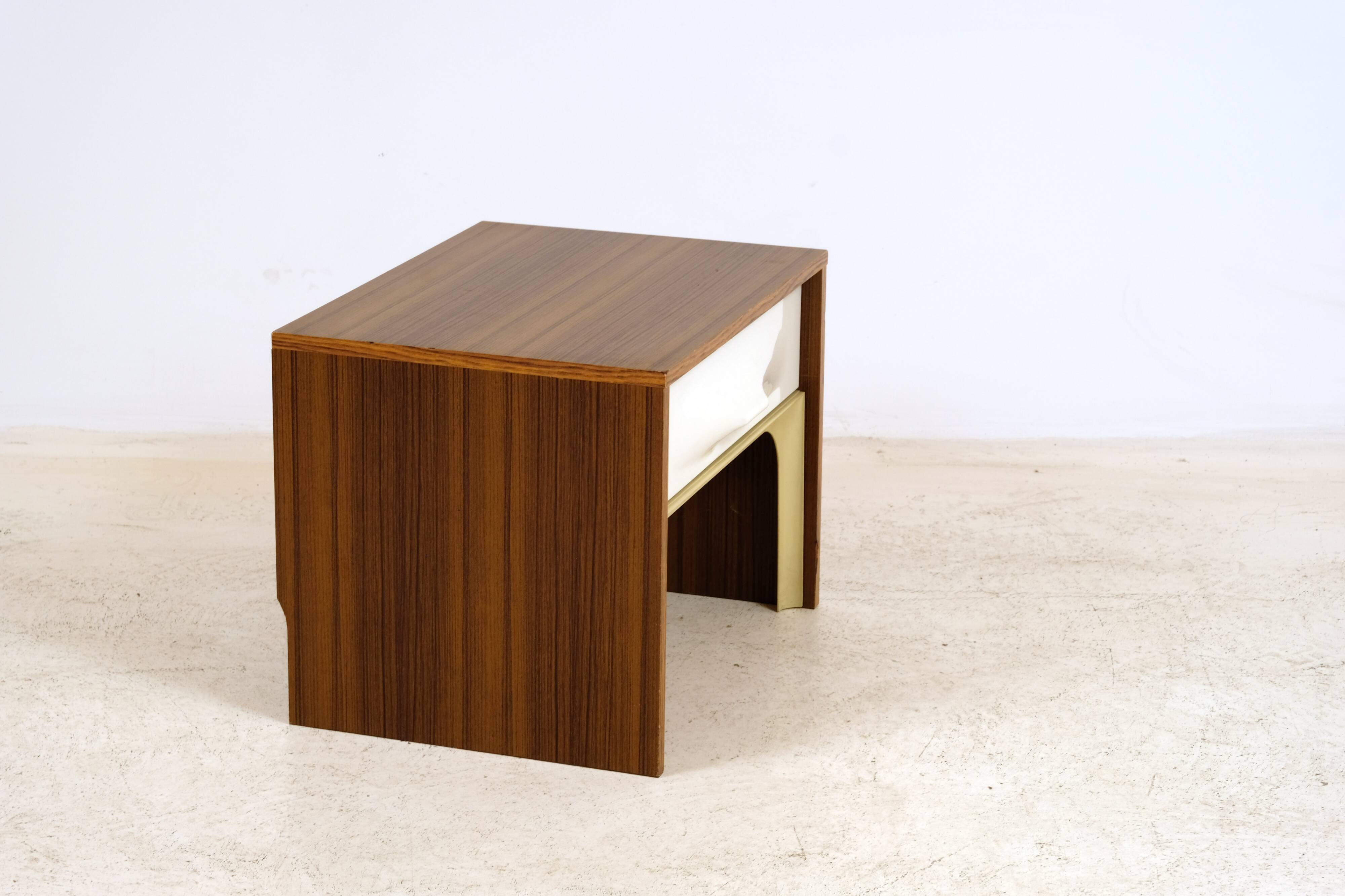 DF 2000 Bedside Table with Drawer by Raymond Loewy 1970's
