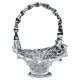 Barovier Rostrato Murano Italian glass basket centerpiece vase, 1940s