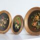 Lot de 3 tableaux bouquet de fleurs