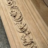 Carved solid oak fireplace mantel