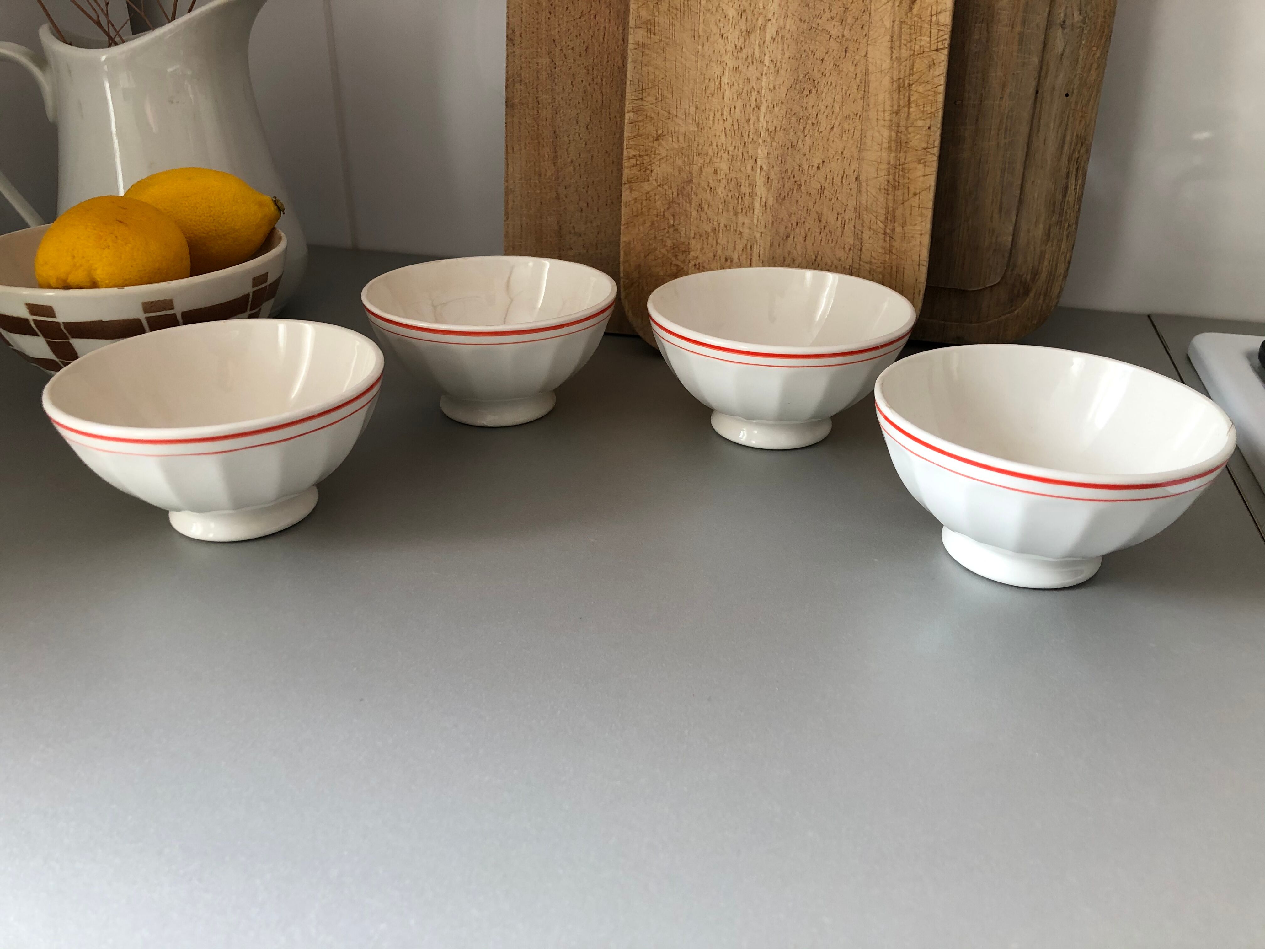 Old faceted bowls