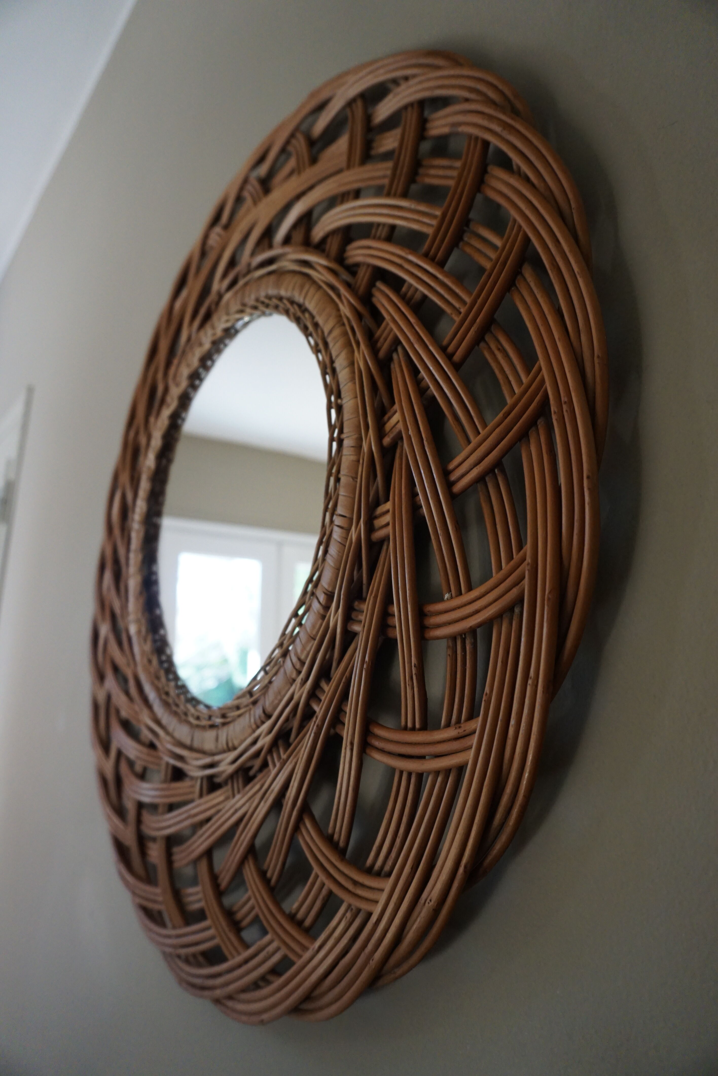 Rattan mirror 57cm