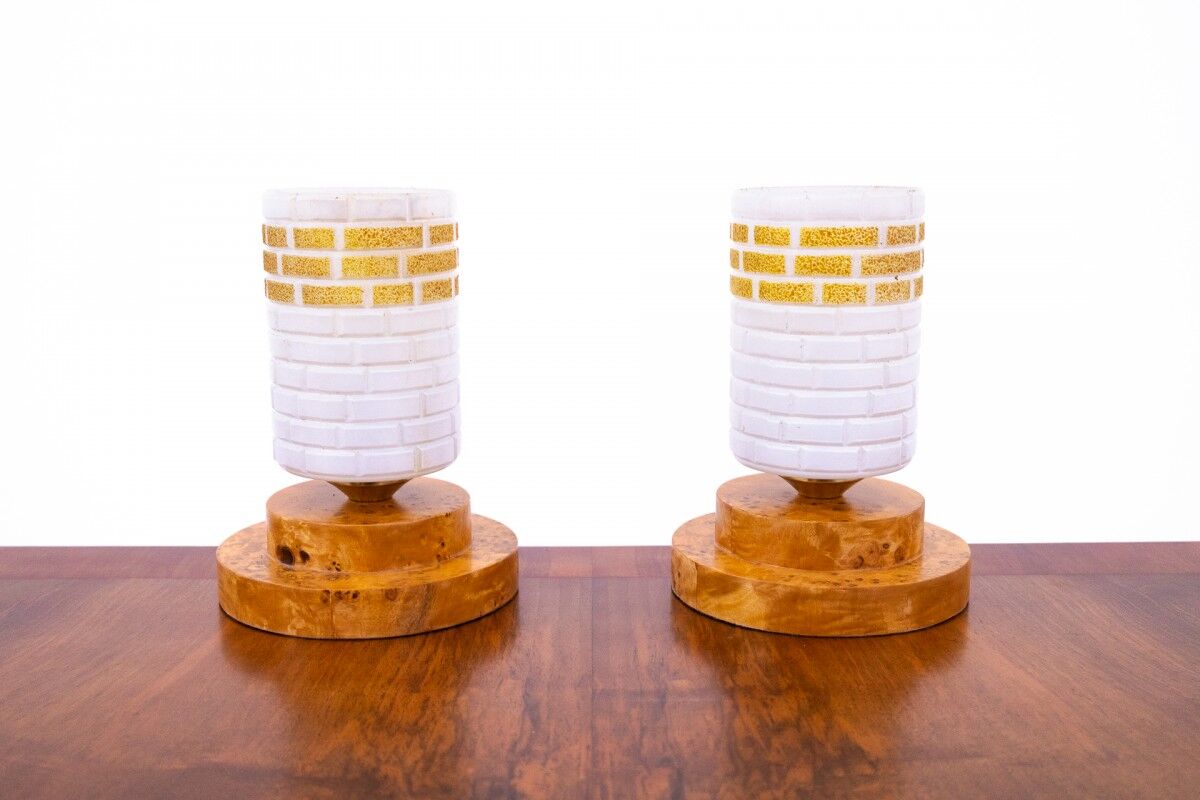 Small bedroom lamps, Poland, mid-20th century.