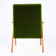 Dark green vintage armchair, solid wood, 60s / 70s