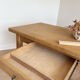 Old farmhouse table in solid oak with a drawer.