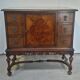 English burl walnut cabinet