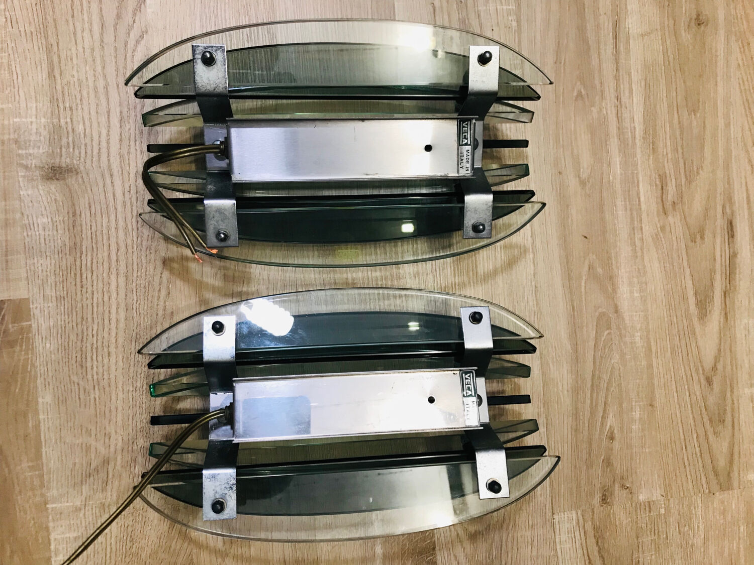 Pair of Veca wall lights