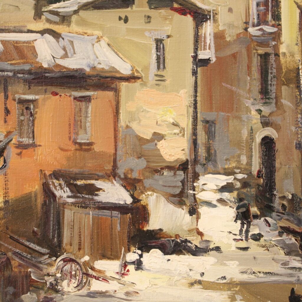 Signed Italian landscape painting from the 20th century