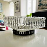 Large glass square flush mount ceiling or wall lamp