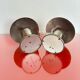 Set of chromed Art Deco bedside table lamps, Czechoslovakia