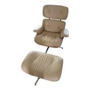 Fauteuil lounge pivotant - ottoman
