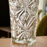 Large vintage vase in thick cut glass