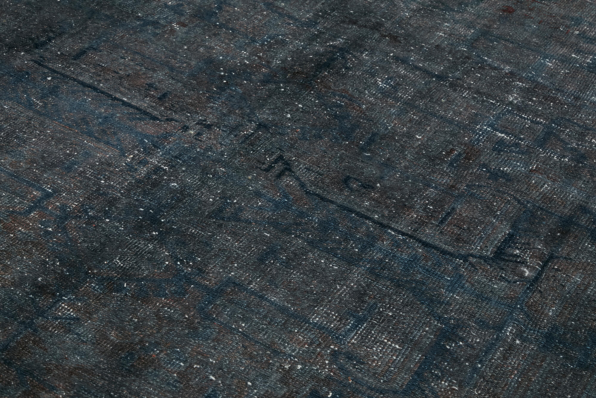 Handmade oriental contemporary 1980s 218 cm x 315 cm grey wool carpet