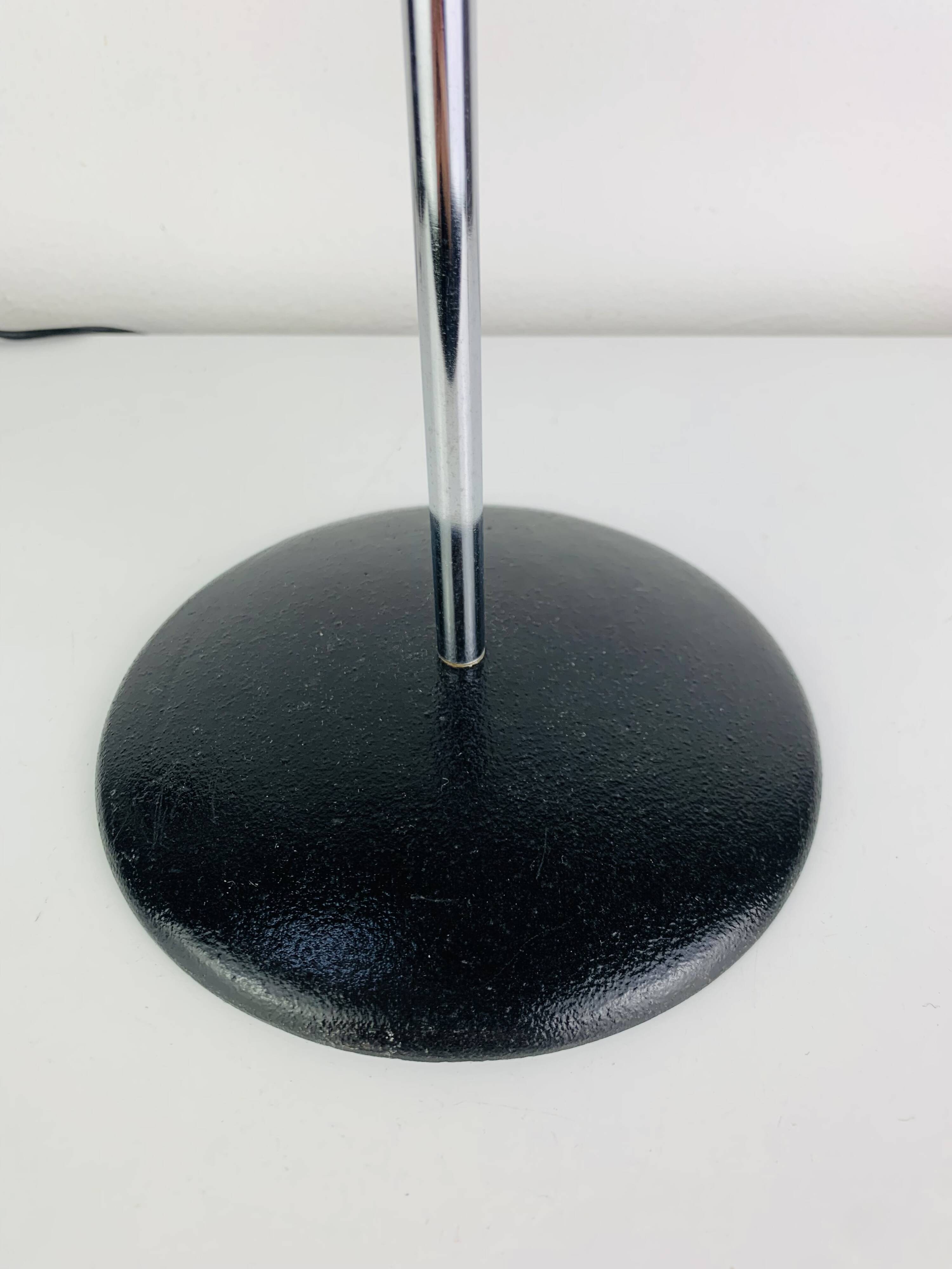 Lampe de bureau spot noir et chrome, années 60, réglable
