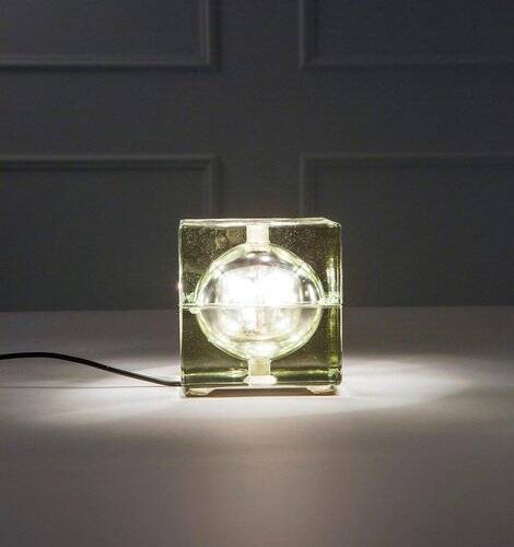 Cubosfera Glass Table Lamp attributed to Alessandro Mendini, Italy, 1968