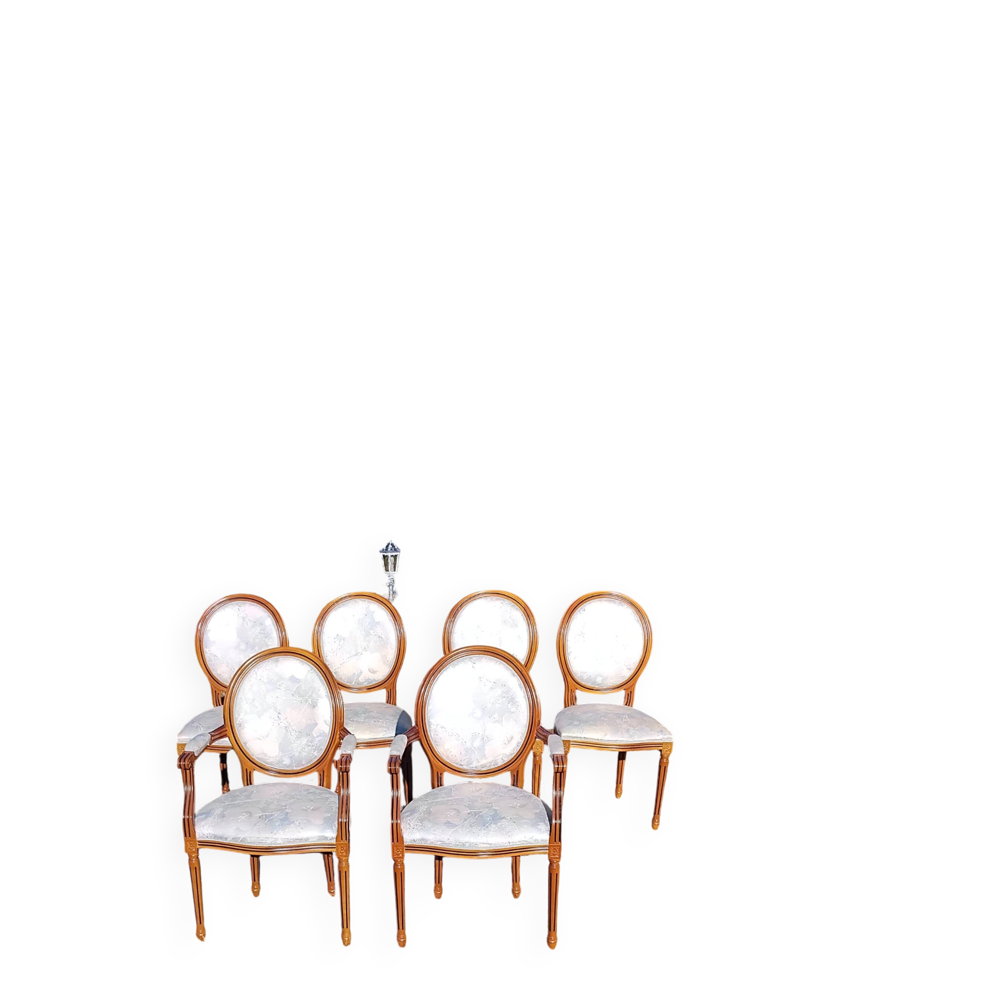 4 chairs and 2 armchairs