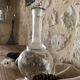 "Drop" shaped glass carafe