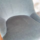 Fauteuil crapaud vintage velours bleu années 70