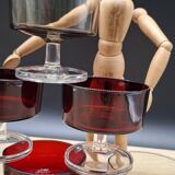 Set of 6 champagne glasses Cavalier Sweden Luminarc two-tone