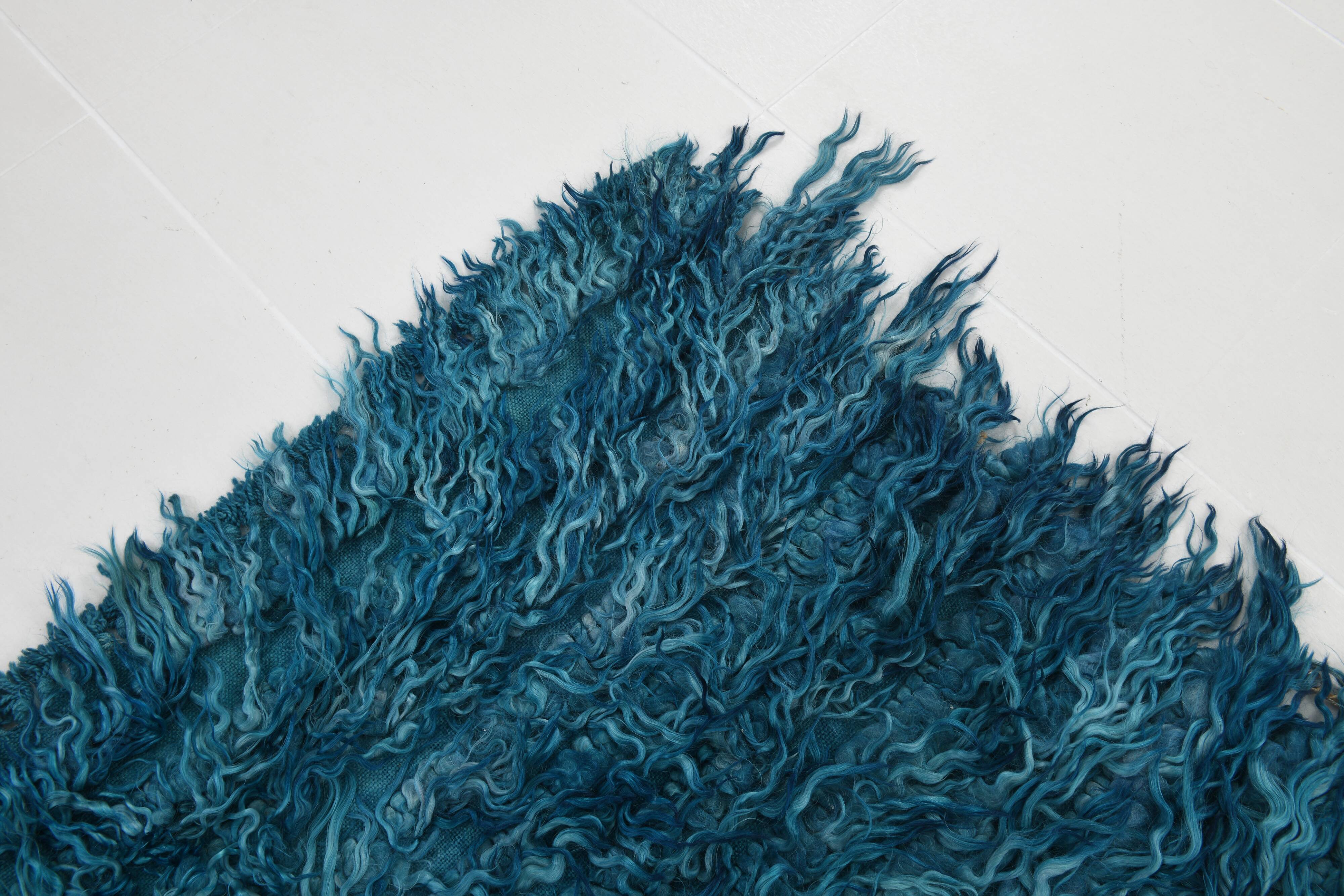 Long hairy bohemian kilim rug,268x325cm