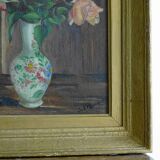 Nature morte ancienne française, huile sur toile, sous cadre doré