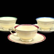 Set of three antique Thomas Bavaria cups – Ivory porcelain