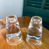 Glass tapered candle holders