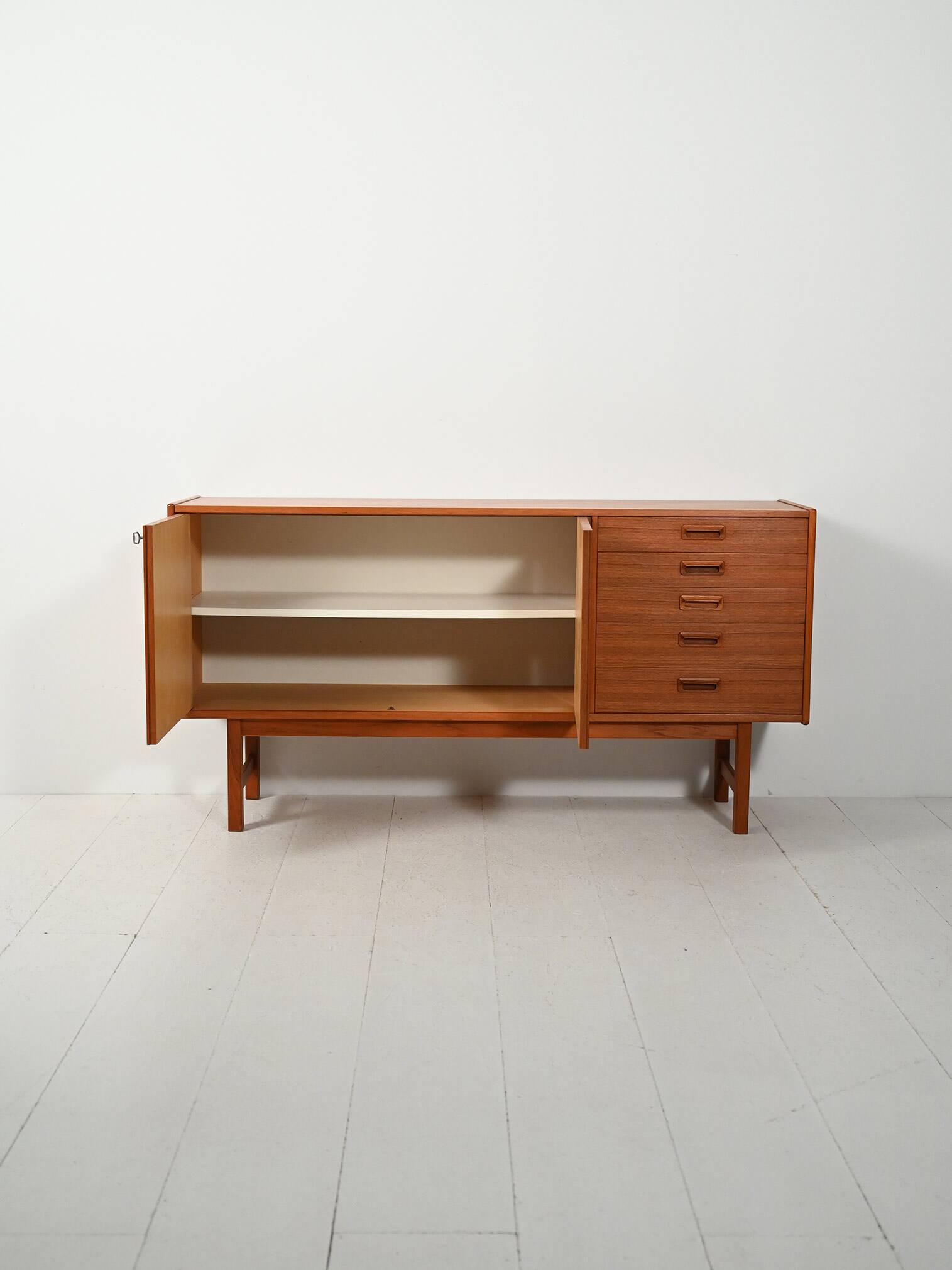 Scandinavian 1960s sideboard with projecting handles