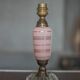 Art Deco lamp base, opaline and glass lamp base, table lamp, decor