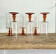 6 vintage champagne flutes