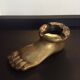 Vintage ashtray bronze foot 70s