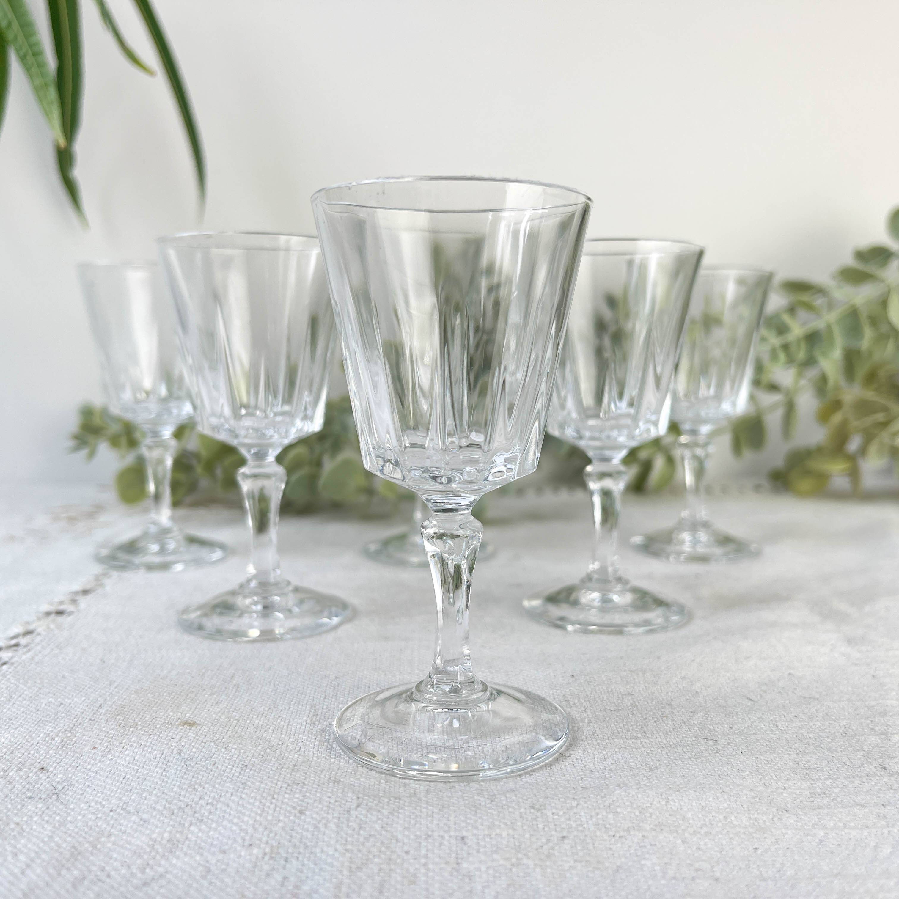 6 Vintage Cristal D'Arques Versailles Liqueur Glasses
